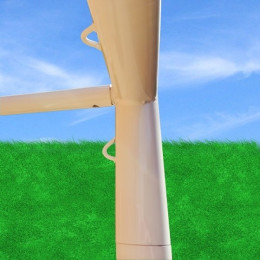 Ворота юниорские алюминиевые 5х2 м, профиль 80 мм, футбольные (разборные)