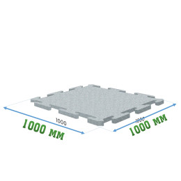 Резиновое покрытие 1000x1000x15мм Puzzle - Pool
