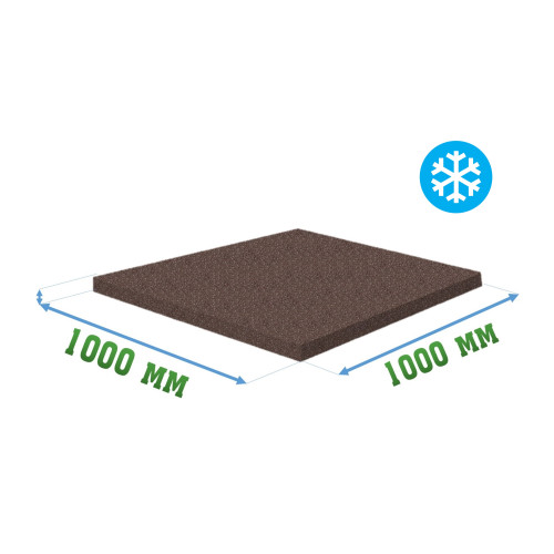Резиновая плитка 1000x1000x10 мм для холодных помещений Ice