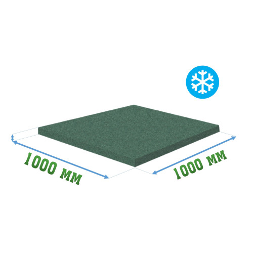 Резиновая плитка 1000x1000x10 мм для холодных помещений Ice