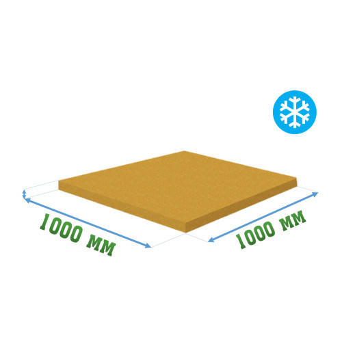 Резиновая плитка 1000x1000x10 мм для холодных помещений Ice