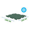 Резиновая покрытие 1000x1000x15мм Ice