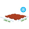 Резиновая покрытие 1000x1000x15мм Ice