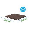 Резиновая покрытие 1000x1000x15мм Ice